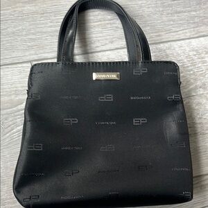 Evan Picone Black Clutch with Textured Design, Perfect for Evening Events!